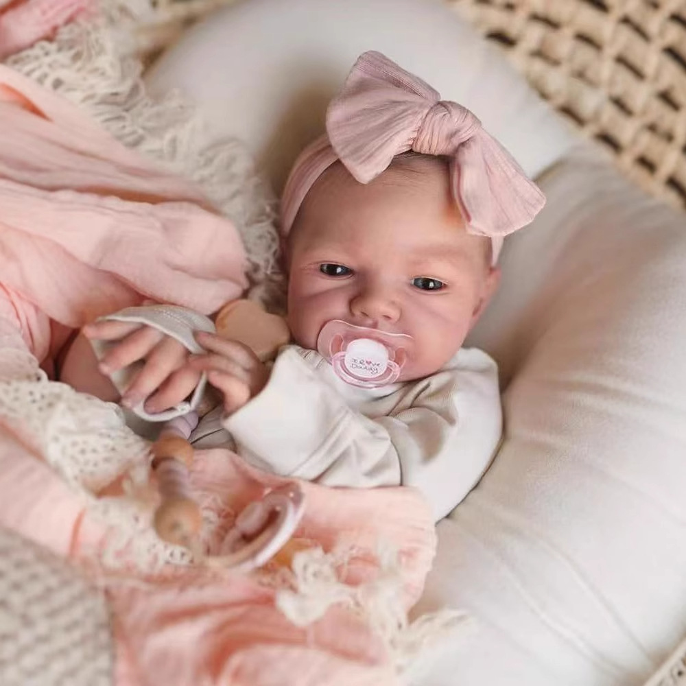 48CM Reborn Silicone Dolls Aug - Reborn Baby Doll Silicone Realistic 评论和价格